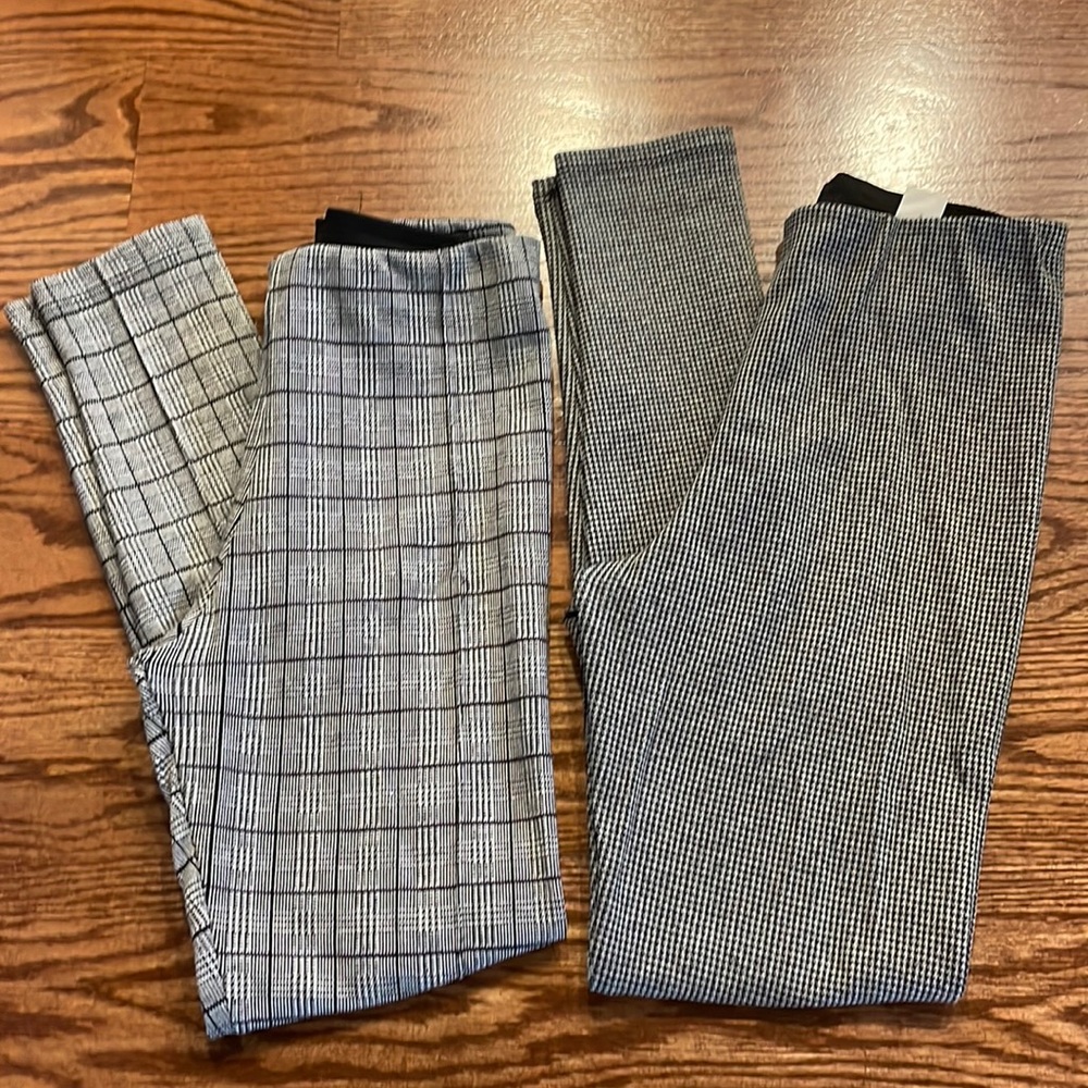 ZARA BASIC COLLECTION LEGGING pants SET OF 2 / bundle size Small patterned